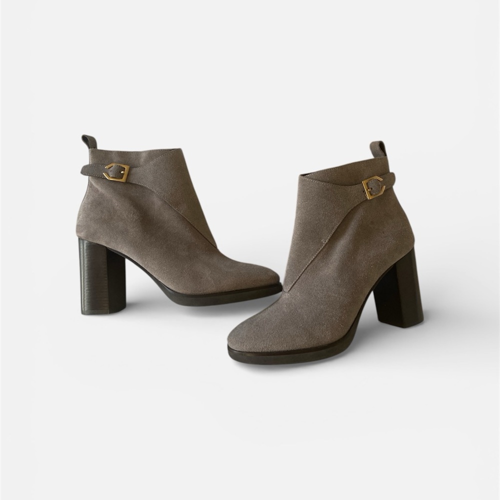 Cole Haan Taupe Heeled Boots